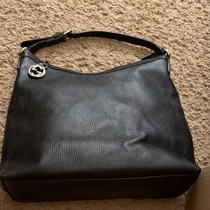 Gucci Black Leather Hobo Bag